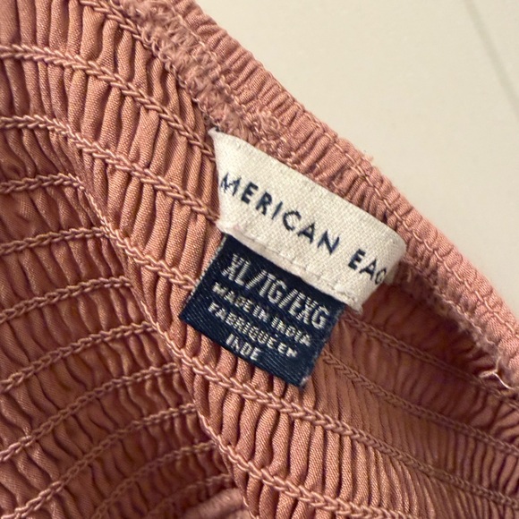 American Eagle Outfitters Corset V-Waist Midi Dress Pink - Picture 6 of 8